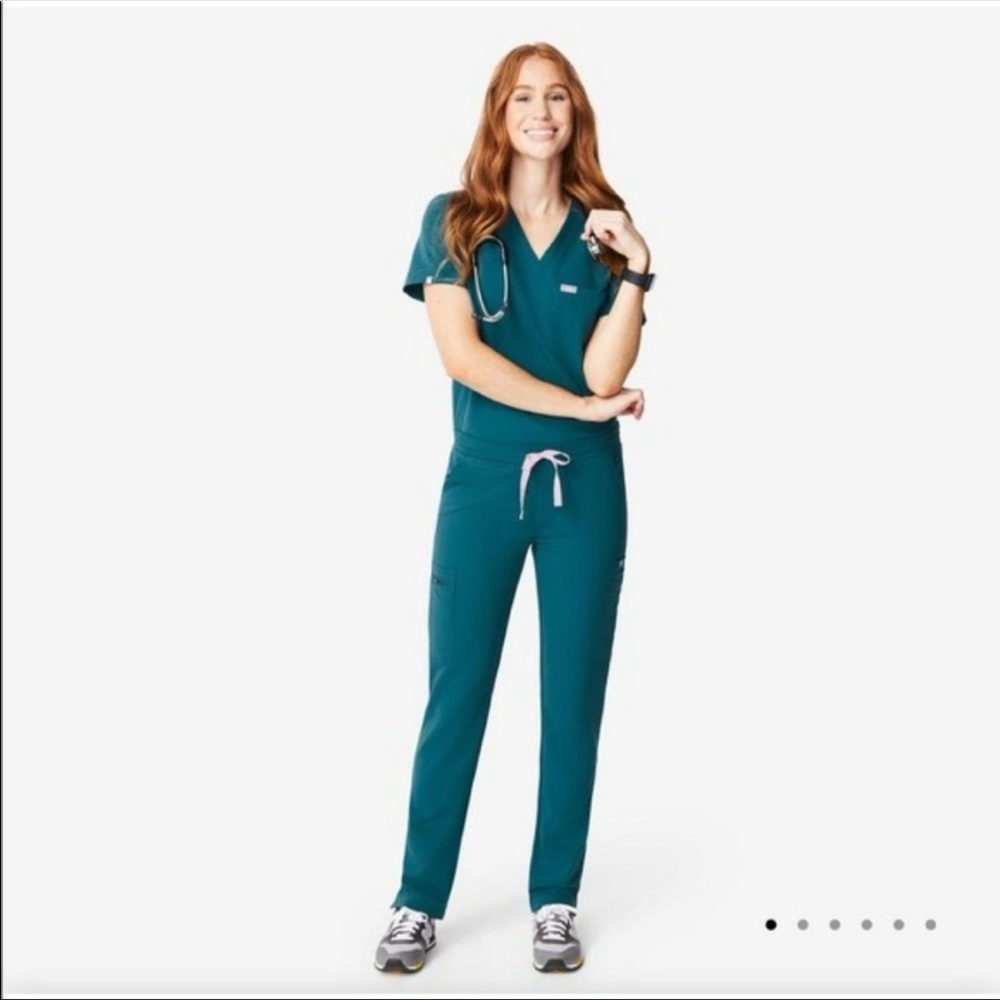 FIGS limited edition “Caribbean Blue” Yola Scrub pants